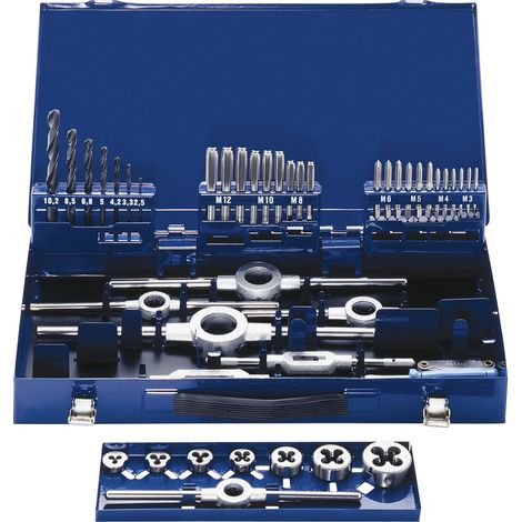 Eventus by Exact 10722 Gewindeschneidsatz 43teilig HSS metrisch M3, M4, M5, M6, M8, M10, M12 (1/5)