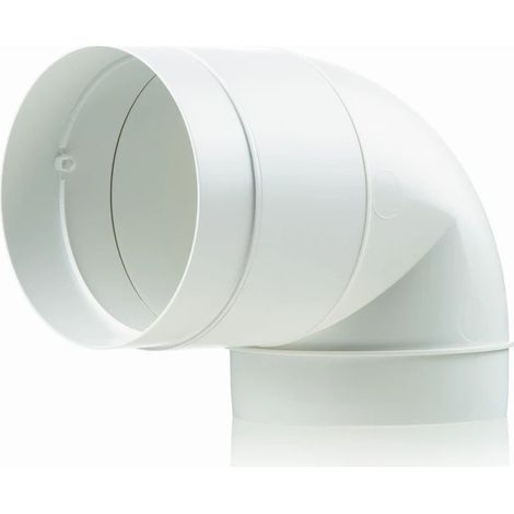 Chicane avec tubulure 125 mm pour conduit de ventilation