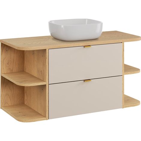 Mueble lavabo individual 100cm Azel Cachemira y Madera (1/4)