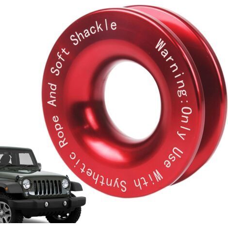 Anneau de Récupération, Manille Souple 41 000 LB, Poulie d'Arrachage Robuste pour Récupération Hors Route, Outil de Récupération de Véhicules 4x4, Récupération de Terrain (1/5)