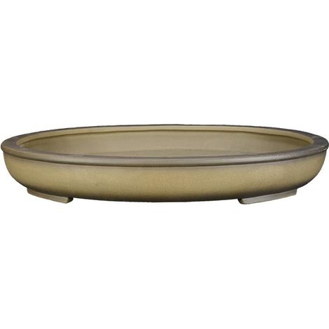 Vaso per bonsai ovale in gres 59x51x6 cm - SM016