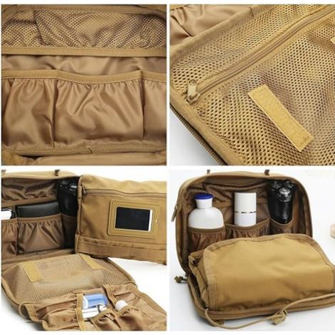 Trousse de toilette tactique suspendue grande capacité pour voyage et camping, organisateur (1/5)