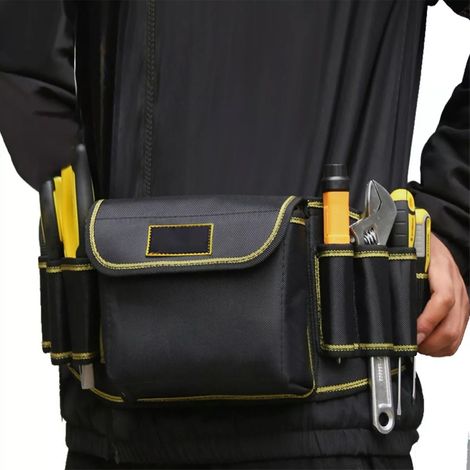 Wasserdichter Werkzeuggürtel mit mehreren Taschen, reißfeste Hüfttasche, Oxford-Gewebe, professionelle DIY-Gürteltasche, reparierbar. (1/5)