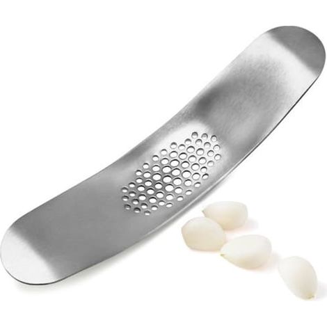 Hachoir à ail en acier inoxydable, presse-ail, compatible lave-vaisselle (1/5)