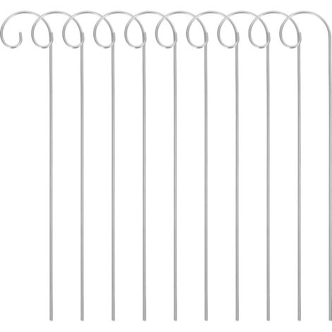 VICASKY Lot de 10 crochets berger pour pots fleurs en fer d'extérieur
