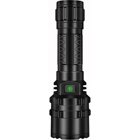 Torcia LED super tattica, ricaricabile tramite USB, 5 modalità, con batteria al litio (1/5)