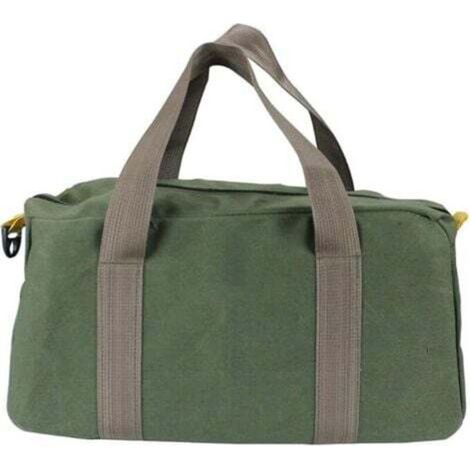 Werkzeugtasche, robuste Werkzeugtasche, Werkzeugtasche mit großer Öffnung, kleine Multifunktionstasche, Klempnerwerkzeugtasche (grün) 12"