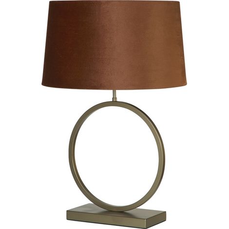 Lampe de table Elegant bronze avec capuchon orange - EU93102OR