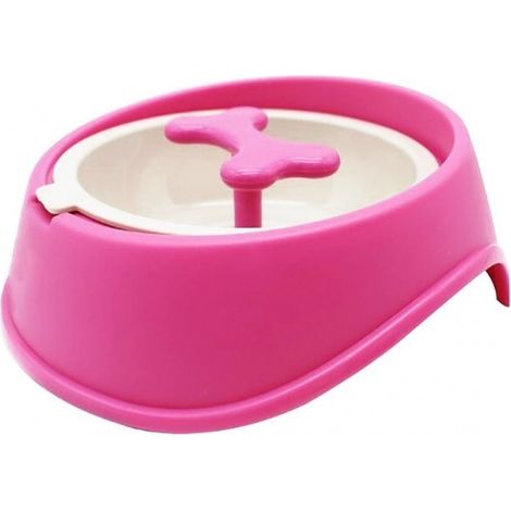 060360 Gamelle original pour chiens chats anti-asphyxie, meilleur digestion 15cm Couleur: Rose (1/3)