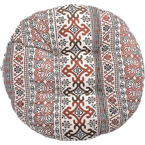 Coussin de chaise rond, motif floral et animalier, pour extérieur, jardin, balcon, 40 cm, coton et lin. Xiangyun (1/4)