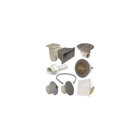 Kit de pièces à sceller grises pour piscines béton jusqu'à 8x4m (1/3)