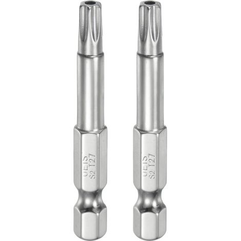 2Pcs T27 Embout de Sécurité Torx 1/4" Queue Hexagonale Acier S2 (1/5)