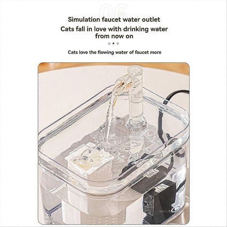 Automatischer Wasserspender für Haustiere mit 1-Liter-Trinkbrunnen, großem Fassungsvermögen und leisem Wasserbehälter (1/5)