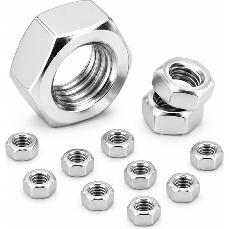 Ecrou M8 INOX A2 Hexagonal Nut Ø 8mm, LOT DE 50 Pcs (1/5)