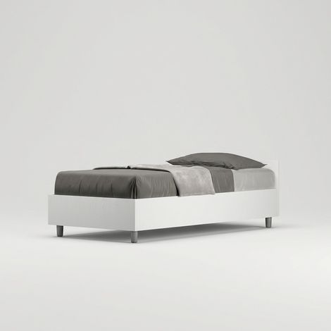 Einzelbett mit Stauraum 80x190 in Weißholz Nuamo (1/5)