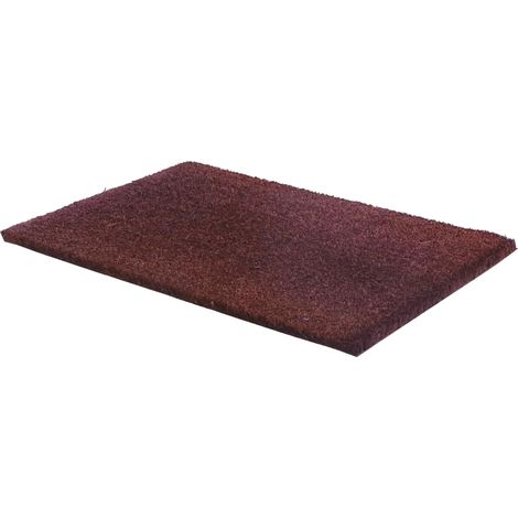 Paillasson uni, en Fibre de Coco colorée, Tapis d'entrée, Fond antidérapant, extérieur et intérieur, résistant, Facile à Nettoyer, Couleur Marron, rectangulaire 40 x 60 cm (1/5)