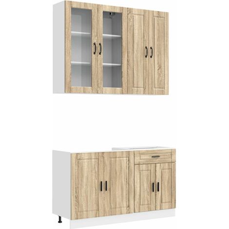 Kitchen Unit PORTO 4 pcs Sonoma Oak Engineered Wood vidaXL