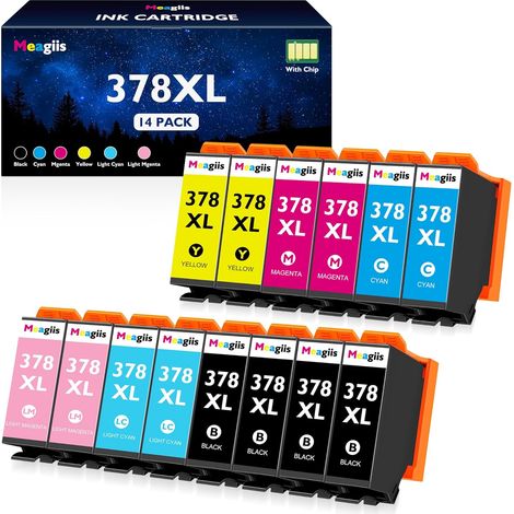 378XL Cartouche d'encre Compatible pour Epson 378 XL XP-8700 XP8600 (1/5)