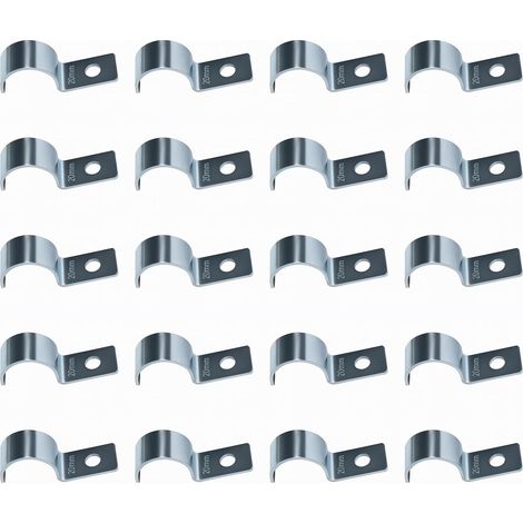 20 Pièces Fixation Grillage Rigide sur Mur Cavalier Cable Electrique 304 Épaissi, Fixations Murales Grillage Rigide, Pinces U Tube pour Tuyaux, Fils, Câbles, Conduits Électriques, Vis de Montage (1/5)
