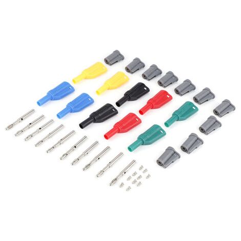 Lot de 10 connecteurs pour multimètre à vis de fixation soudée/assemblée P3005, fiches bananes 4 mm (1/5)