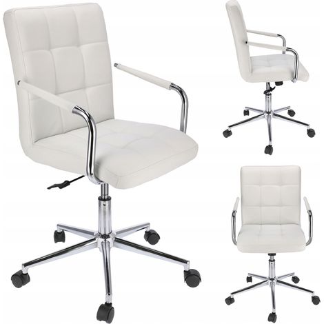 Fauteuil Quatro, similicuir, blanc (1/5)