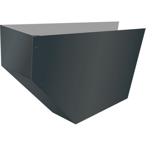 Tête de panne en aluminium noir graphite pour panne d'épaisseur 85mm - ALUHOME