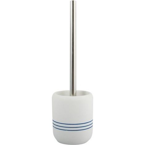Escobillero con soporte de Poliresina PACCO Blanco y Azul MSV (1/3)