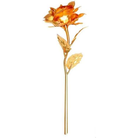Fleurs artificielles - - Rose plaquée Or 24K - Cadeau romantique - Vintage - Intérieur (1/4)