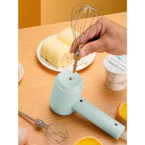 Batteur À Main - 20 W - 3 Vitesses - Batterie Rechargeable 800 MAh - Sans Fil - Acier Inoxydable - Pour Pâte Oeufs Gâteaux - 1 Pièce (1/5)