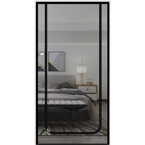 Netz-Raumteiler für Wohnzimmer, Schlafzimmer oder Terrasse – Mit Reißverschluss, um das Entkommen von Kätzchen und Welpen zu verhindern (80 x 210 cm) (1/4)