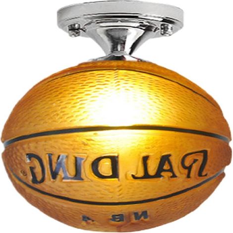 Plafonnier décoratif jaune en forme de ballon de football, luminaire pour chambre de garçon, plafonnier pour bar de club (1/3)