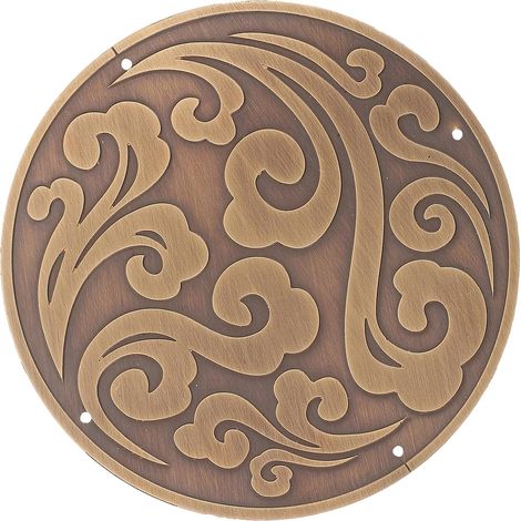 Applique décorative ronde en laiton de style chinois DOITOOL