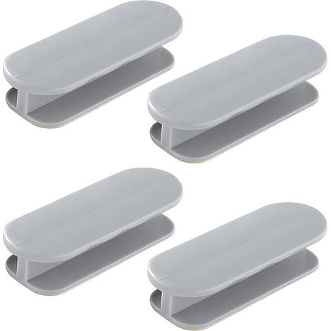 Set mit 4 selbstklebenden Griffen für Balkontüren, Möbel, Glastüren und Fenster – Grau (1/5)