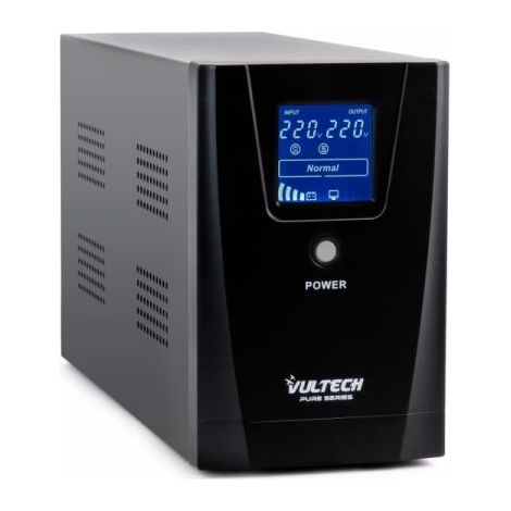 Vultech UPS1000VA-PURE Gruppo di Continuita' UPS a Linea Interattiva 1 kVA 800 W 3 Prese AC Nero (1/4)