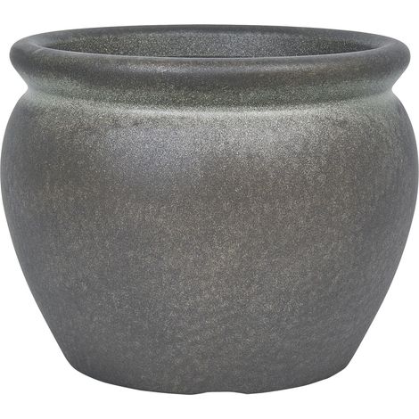 Vaso da fiori alto in poliresina per giardino 45x38 cm verde scuro Macedon (1/5)