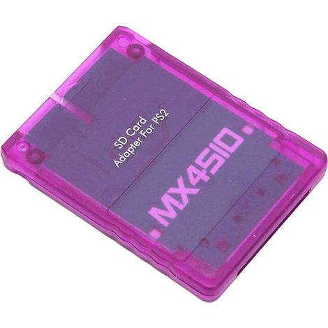 MX4SIO Adapter for Memory Card Slot, Transparent Storage Card Reader, Plug and Play, Compatible with Homebrew Software such as OPL (Translucent Purple) (1/5)