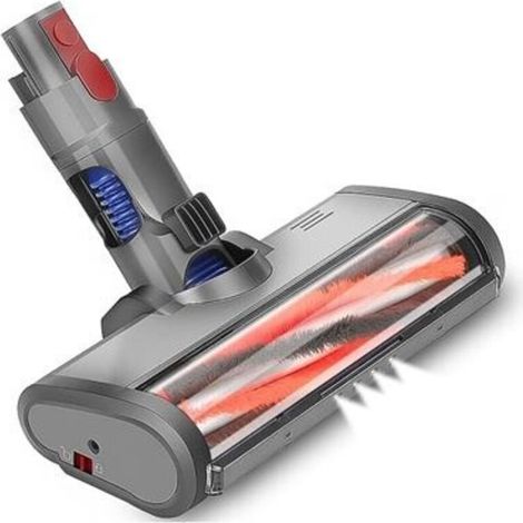 Brosse Rotative Motorisée Électrique Turbo avec Lumière Led Compatible pour Dyson V7 V8 V10 V 11 V15 Dégagement Rapide avec Rouleau Souple pour Sol (1/4)