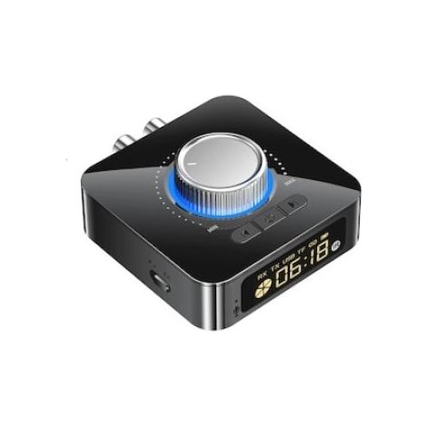 Adaptateur Bluetooth - Récepteur Émetteur Audio - Bluetooth 5.0 - RCA AUX USB TF - Affichage LED - 73 x 67 x 30 mm - Noir - 1 Pièce (1/5)