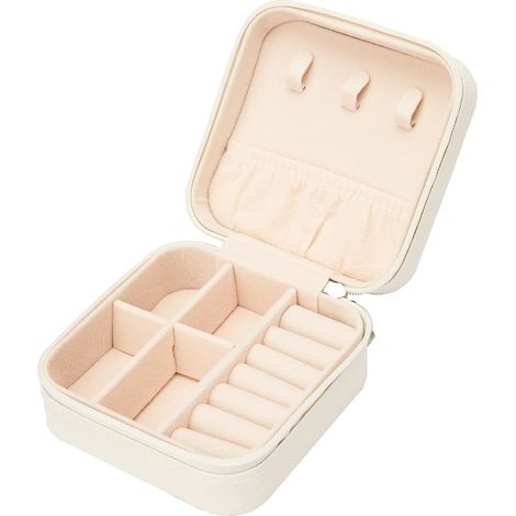 Boite A Bijoux - Boite De Rangement Pour Bagues Colliers Bracelets Boucles D Oreilles - 10 x 10 x 5 cm - Intérieur En Molleton - 1 Piece (1/5)