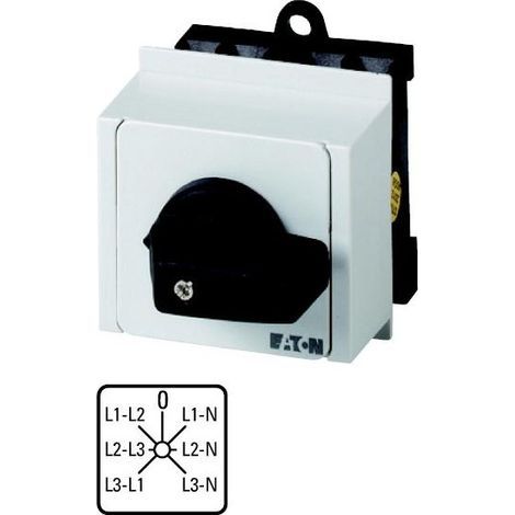 Commut. de voltmètre cont.: 6 20A à acc. encastré IVS 000012759 EATON T0-3-8007/IVS