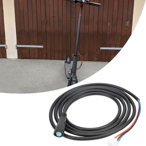 Câble de charge robuste en caoutchouc noir pour trottinette électrique Xiaomi M365