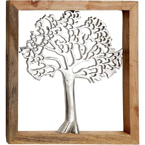 Cadre en bois et aluminium Arbre de vie 37 cm (1/2)