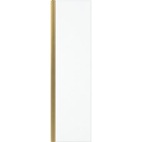 OTITEC Déflecteur douche PRAIA 30 x 200 cm doré brossé verre transparent 6 mm (1/3)