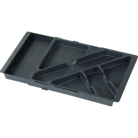 Itar – Plumier organiseur extensible pour tiroir – 6 compartiments – Décor noir – Largeur 295 à 420 mm – Profondeur 225 mm – Hauteur 30 mm (1/4)