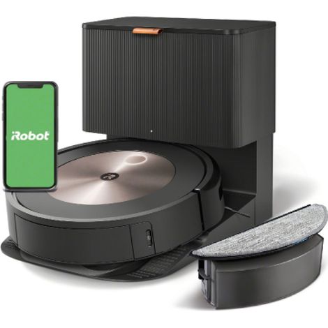 iRobot Roomba Combo j5+, Robot Aspirapolvere Lavapavimenti, Base Autosvuotante, Mappatura Intelligente, Wi-Fi, Rilevamento Ostacoli, 2 Spazzole Multi-Superficie, App e Assistente Vocale, Bronzo (1/5)