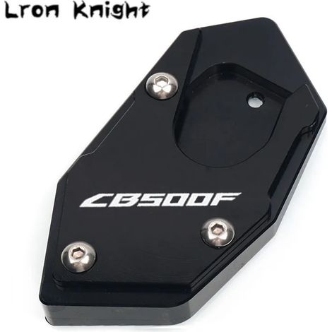 (CB500F Noir) Compatible avec HONDA CB500X CB500F CB 500X CB 500F CB500 X / F Moto Béquille latérale CNC Extension de béquille Plaque de support Agrandit maxpower (1/3)