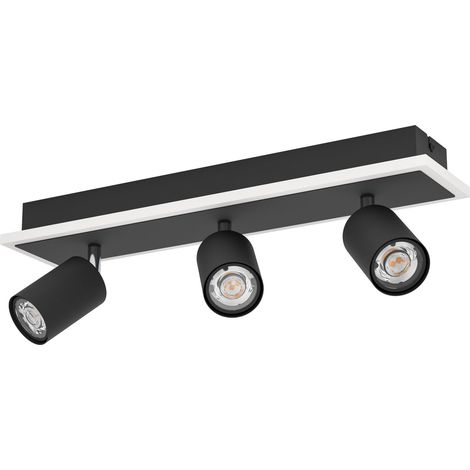 LED plafonnier 1, luminaire rectangulaire avec 3 spots (1/5)