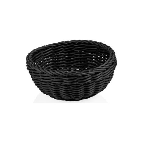 Panier rond Ø 20 cm H 8 cm noir polypropylène WEAVER PRO - Was Germany (1/2)