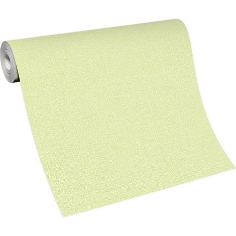 BRICOFLOR Papier Peint uni vert clair Tapisserie intissée pour salon, chambre & plus Papier Peint gaufré vert pastel pour couloir (1/4)