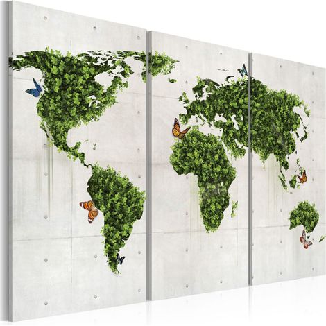 Quadro - Terra verde di farfalle: trittico - 90x60 (1/4)